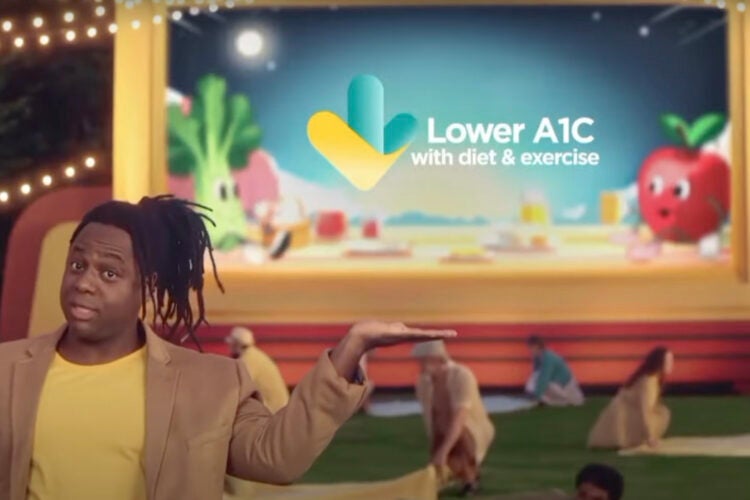 Screen shot of a Jardiance commercial.